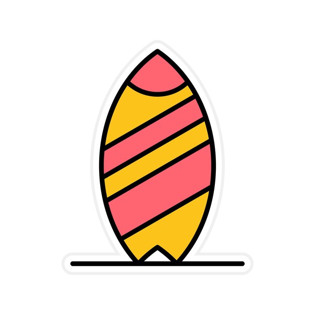surfboard icon vector image can be used for coastline