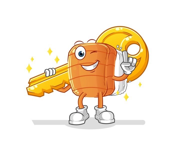 Vector sushi carry the key mascot cartoon vector