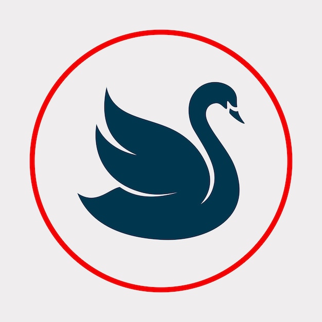 Swan icon beautiful background abstract colorful vector illustration design