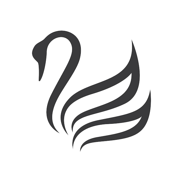 Swan Icon Template Vector Illustration