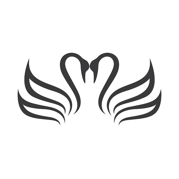 Swan Icon Template Vector Illustration