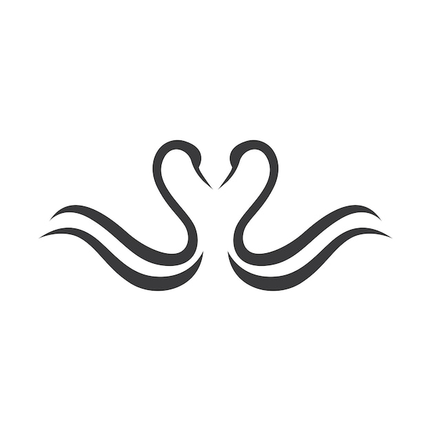 Swan Icon Template Vector Illustration