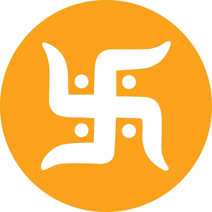 Swastik icon Swastika sign vector Hinduism sign Hindu symbol spiritual symbol