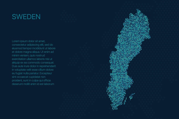sweden digital pixel map for design