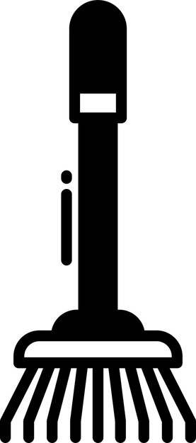 sweeping glyph and line vector illustration