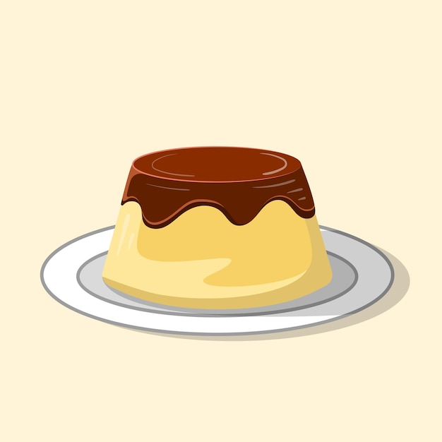 sweet pudding dessert with caramel sauce on top