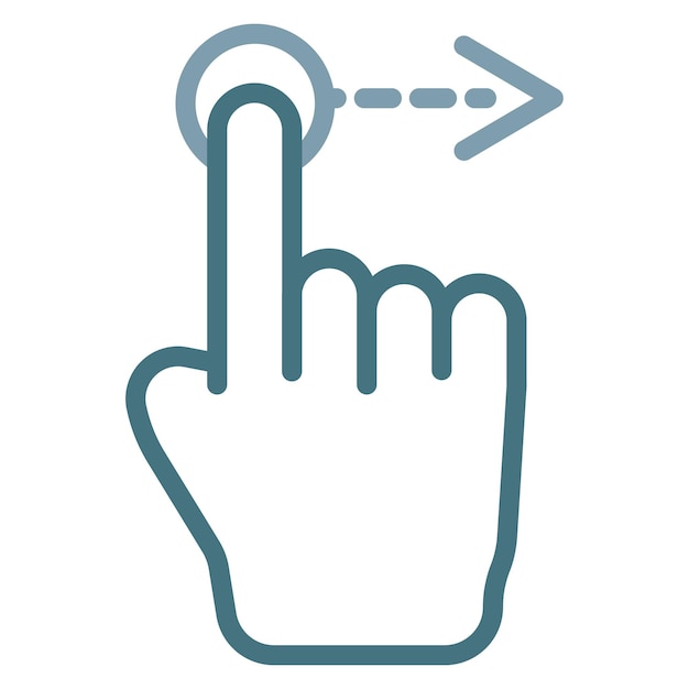 swipe right icon vector image can be used for dating app