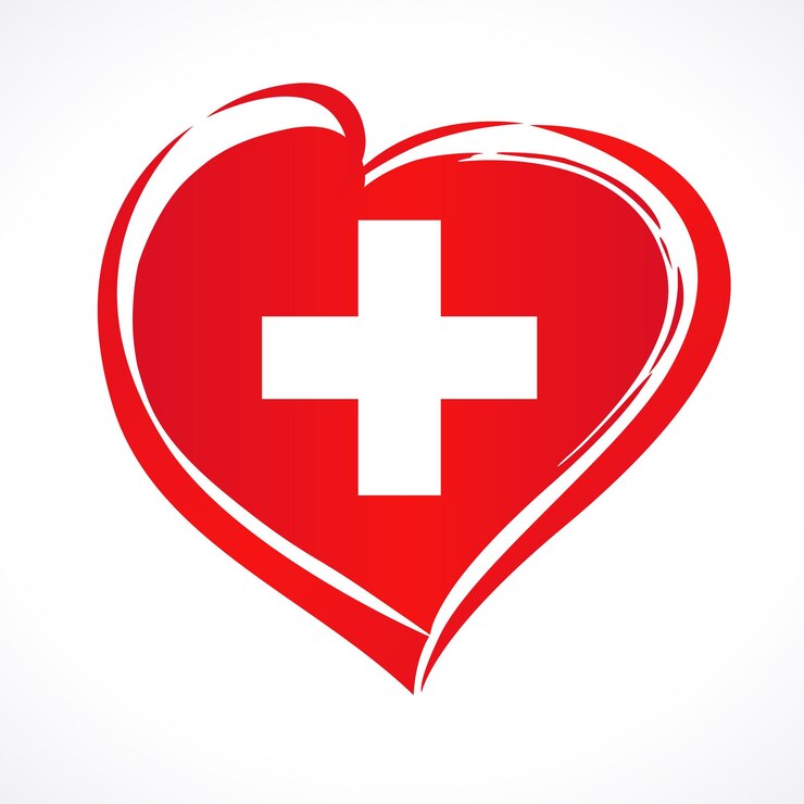 Vector swiss heart logo with cross love switzerland sign i love bern icon concept creative heart shape