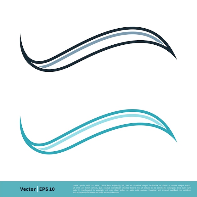 swoosh wave icon vector logo template illustration design vector eps 10