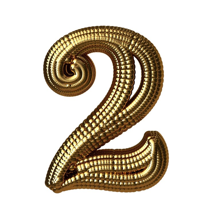 Vector symbol made of gold spheres number 2