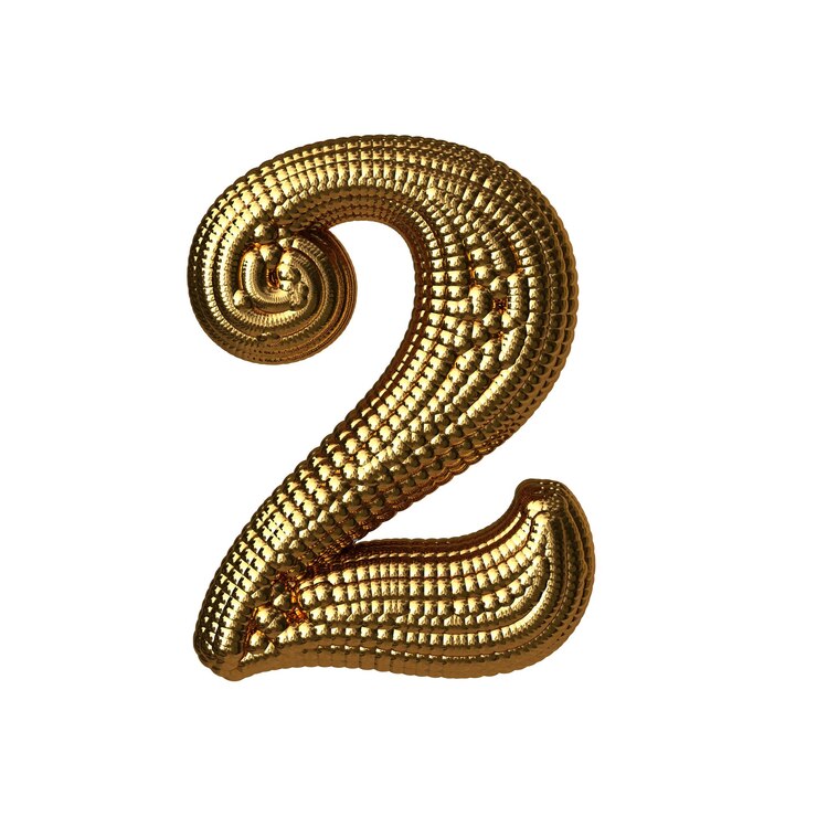 Vector symbol made of gold spheres number 2