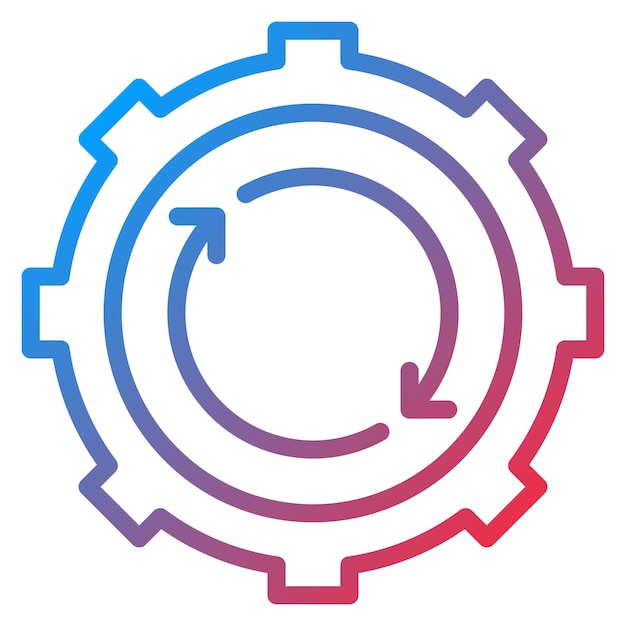 synchronized progress icon vector image can be used for teamwork
