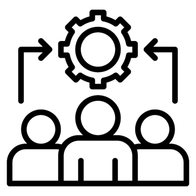 synergetic solutions icon vector image can be used for teamwork