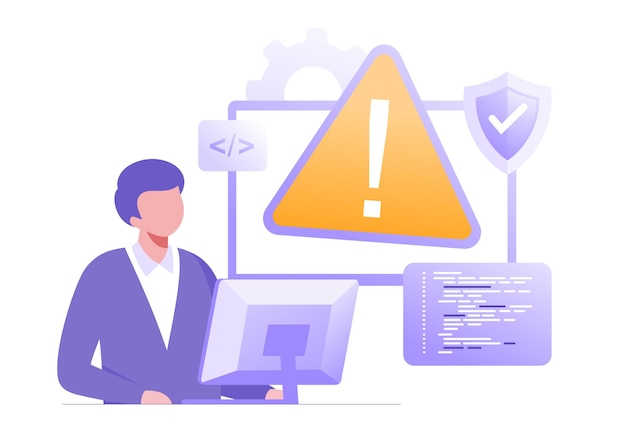 system update maintenance loading installation software technology internet application flat vector illustration banner background for landing page website