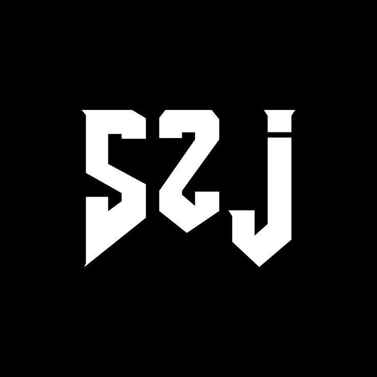 Vector szj letter logo design for technology company szj logo design black and white color combination szj logo szj vector szj design szj icon szj alphabet szj typography logo design