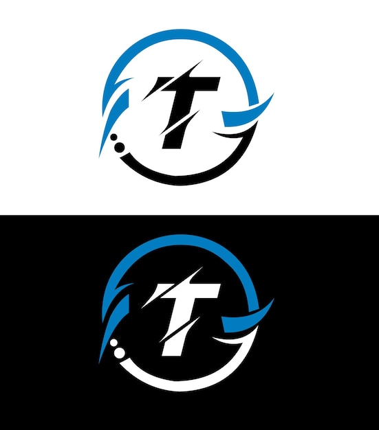 T letter logo design with a circle shape T circle and cube shape logo design T monogram business