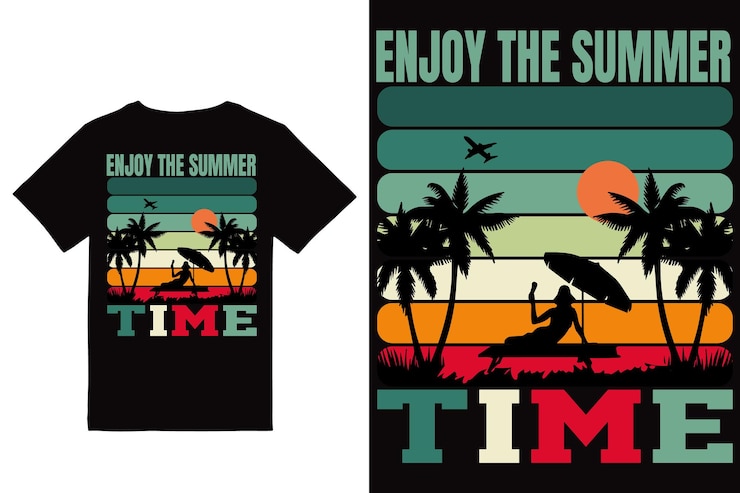 T - shirt that says'enjoy the summer'on it