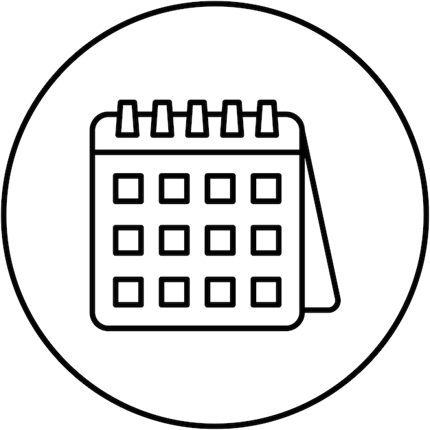 Table Calendar icon vector image Can be used for Communication and Media