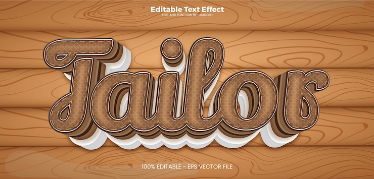 Vector tailor editable text effect in modern trend style