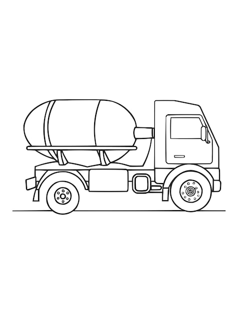 Tanker Truck Coloring Page