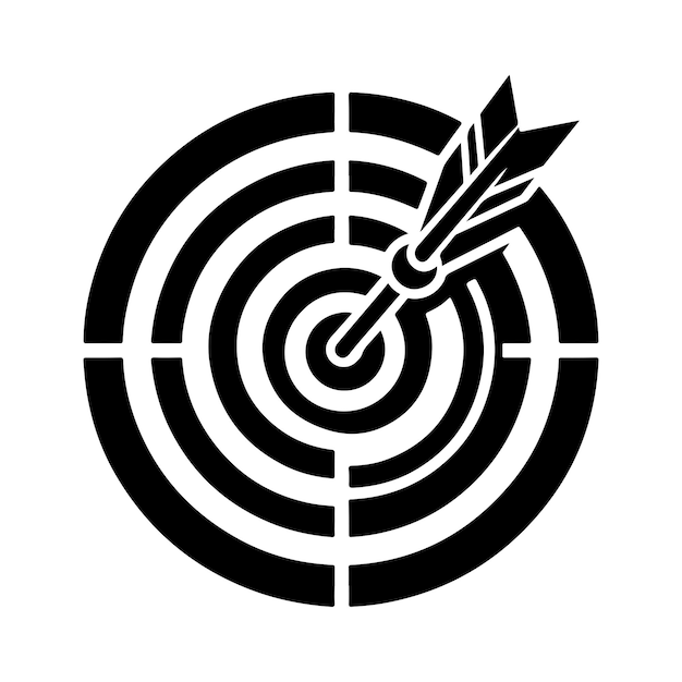 target icon black vector silhouette