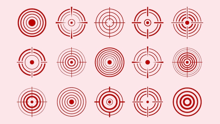 Vector target icon set vector target