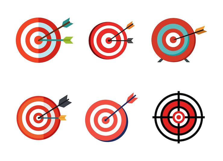 Vector target icon set vector