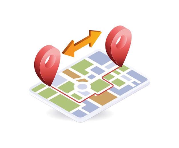 Target location route map application direction global