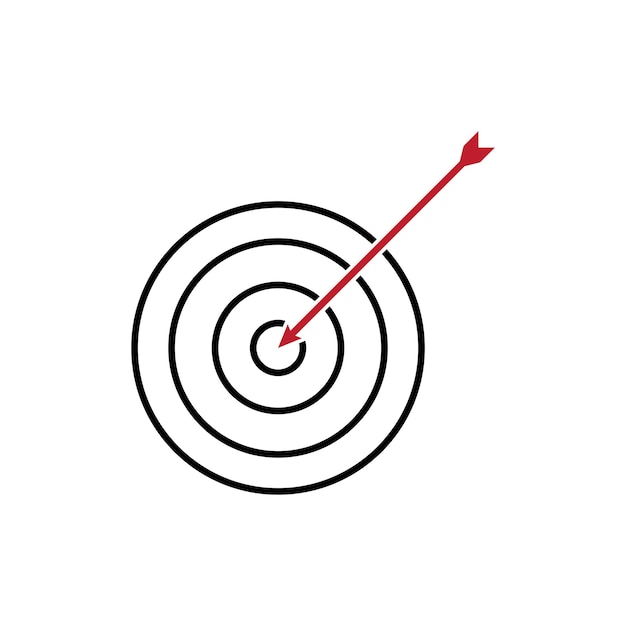 Target logo icon vector illustration flat design template
