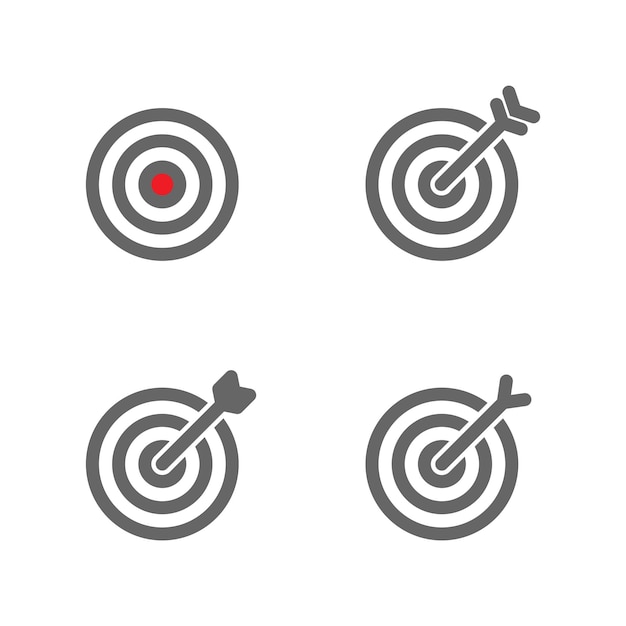 target vector icon arrow and aim vector set