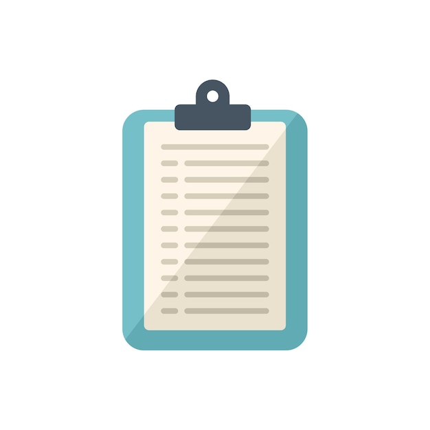 task clipboard icon flat vector document checklist work list isolated