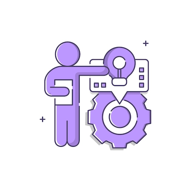 Task Objective Management Task driven data driven Vector Graphic Icon Design with Editable Stroke