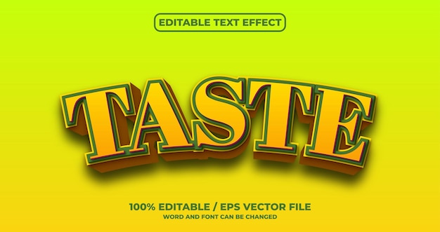 taste editable text effect