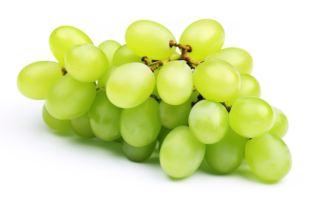 tasty green grape isolated on the white background