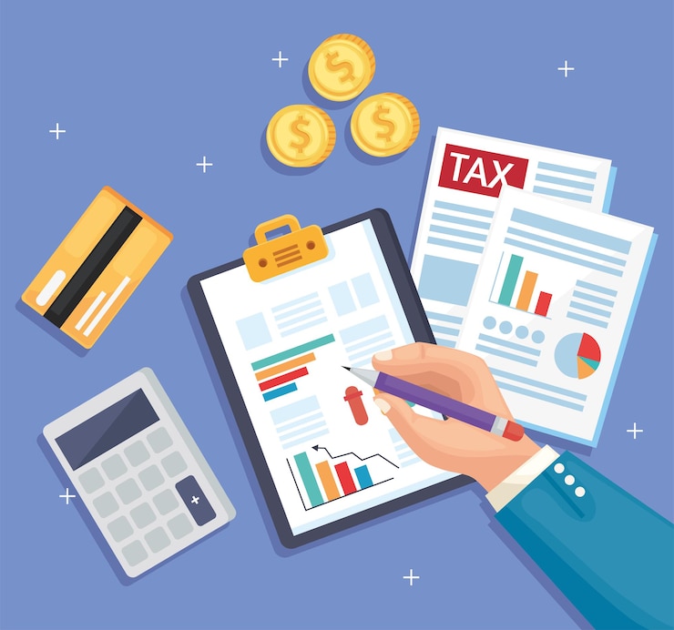 Vector tax icon set