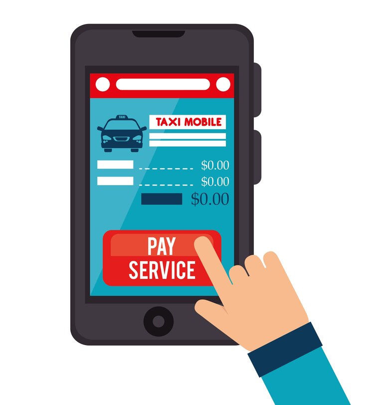 Vector taxi service pay online app