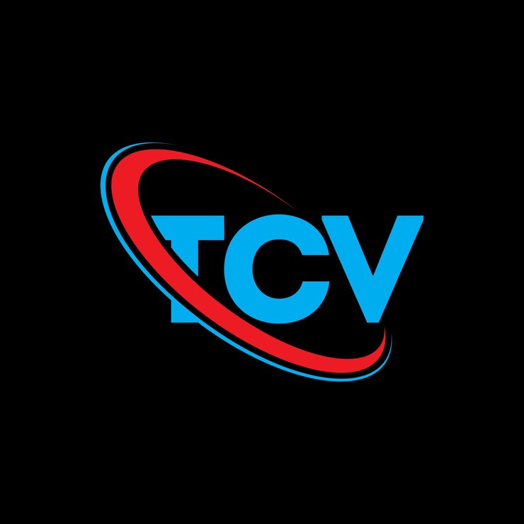 Vector tcv logo tcv letter tcv letter logo design initials tcv logo linked with circle and uppercase monogram logo tcv typography for technology business and real estate brand
