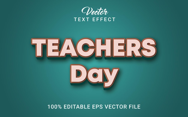 Teachers day text effect design