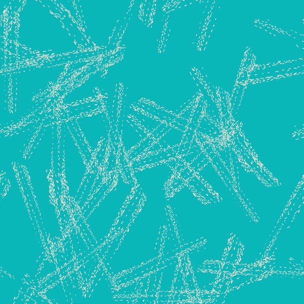 teal and white vector seamless check pattern. allover pattern. ink grunge grid. hand drawn seamless check pattern. graphic background with ethnic tartan. seamless check pattern background.