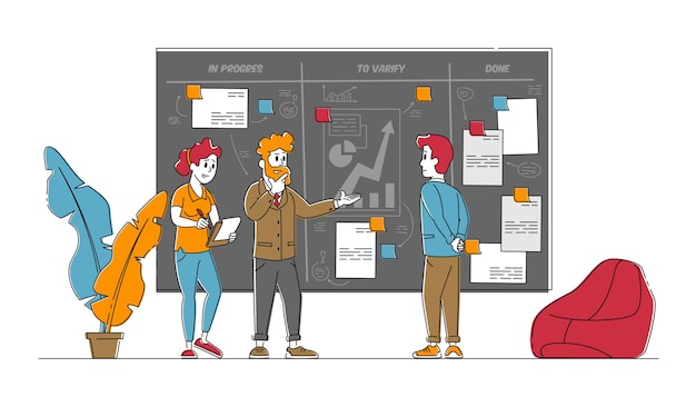 teamwork on project using agile development technology