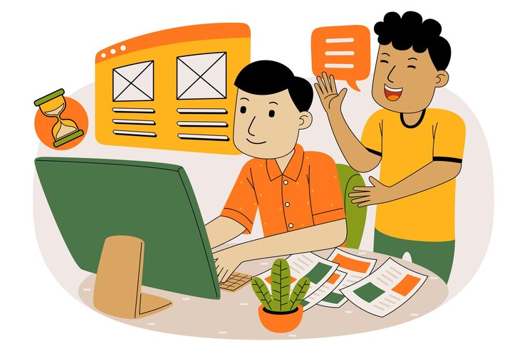 Vector teamwork vector illustration