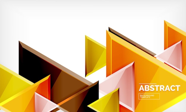 Tech futuristic geometric 3d shapes minimal abstract background