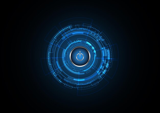 Technology abstract power future circle background vector illustration