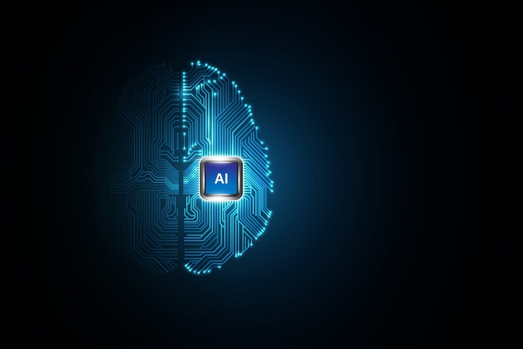 Vector technology artificial intelligence brain