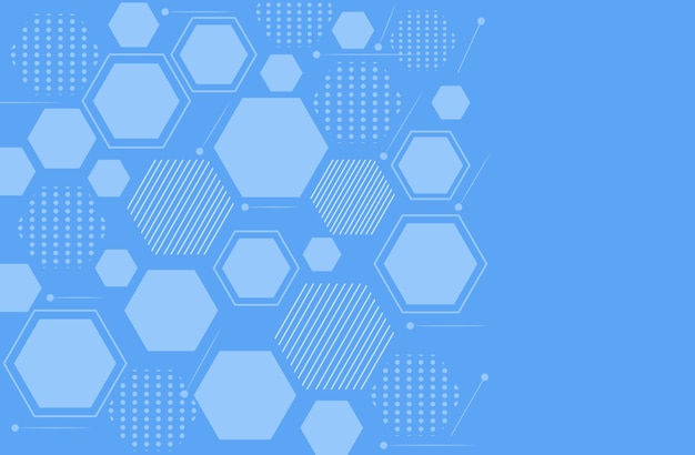 Technology background with geometric hexagon 