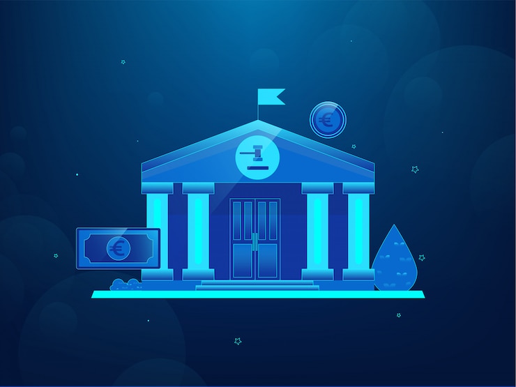 Vector technology banking scene