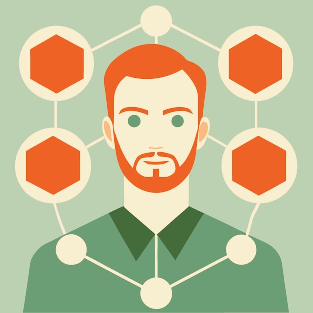 Technology Concept Vector Illustration Featuring Blockchain Design Flat Style Elements