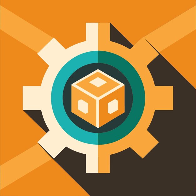 technology concept vector illustration featuring blockchain design flat style elements