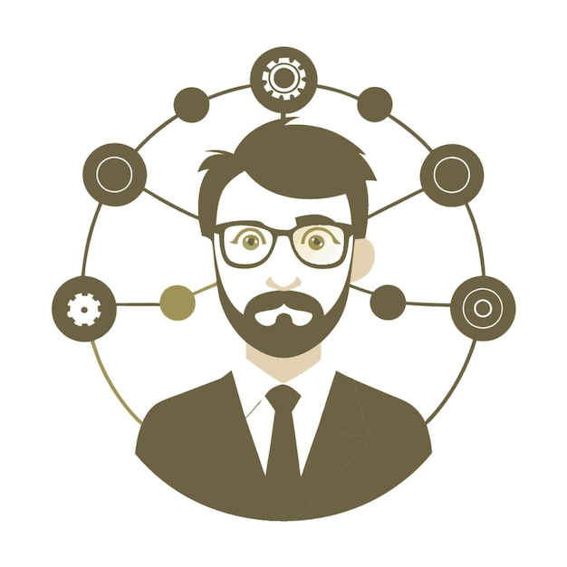 Technology Concept Vector Illustration Featuring Consulting Design Flat Style Elements