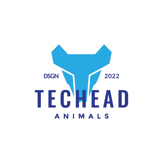 technology head animal head wolf logo design vector graphic symbol icon illustration creative idea